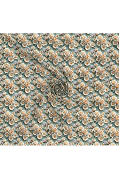 podyum baskı 3D Floral Green Patterned Digital Printed Upholstery Sofa Fabric...