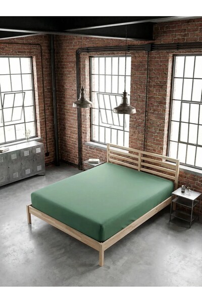 serelya King Size Combed Cotton Fitted Sheet - 100% Cotton - 180 X 200 cm