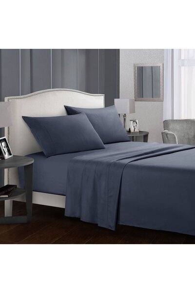 ZJ&Brothers King Bed Sheets Set, 500 TC, 4 Piece, Microfiber, 41 cm Pockets, ...