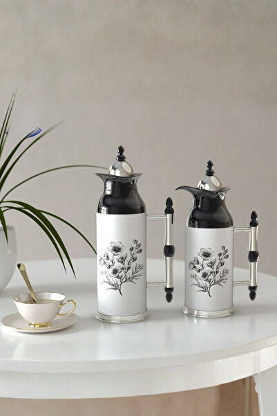 Generic طقم ترامس شاي وقهوة بتصميم فريد وأنيق 1 لتر/700 مل