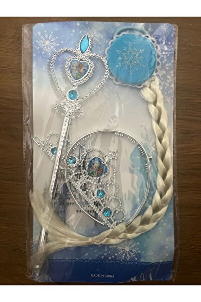 DOĞABEREN Elsa Set Blue - Crown - Scepter - Hair