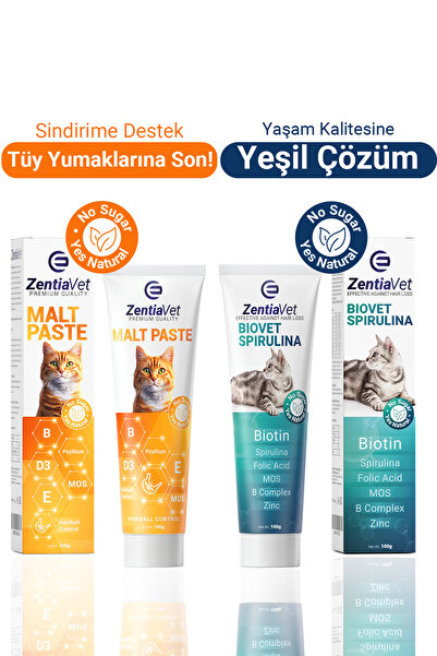 zentiavet Malt Paste ve Biovet Kedi Maltı Macun Kedi Tüy Döküm Dökülme Önleyi...