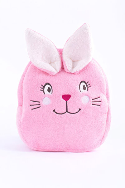 KidHug Pink Rabbit Embroidered Soft Plush Kindergarten – Nursery Bag 0–8 Year...