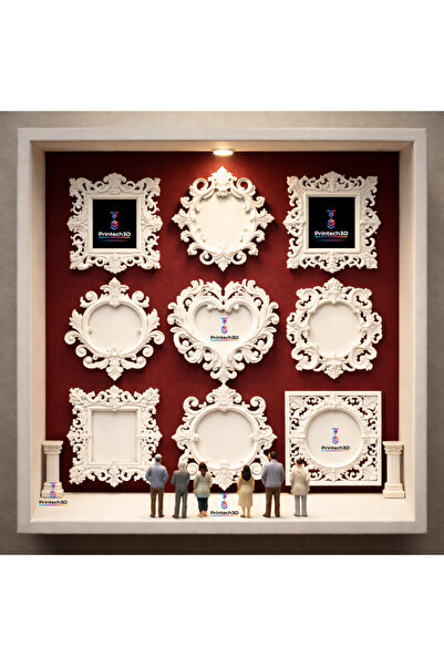 Printech3d Mini Anı Müzesi – Figürlü Çerçeve Dekor Seti