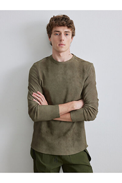 LC Waikiki RMZ GİYİM ΠΡΟΣΦΟΡΕΣ ΣΤΗΝ ΕΠΟΧΗ ΤΩΝ ΡΟΥΧΩΝ Ανδρικό φούτερ Khaki Cre...