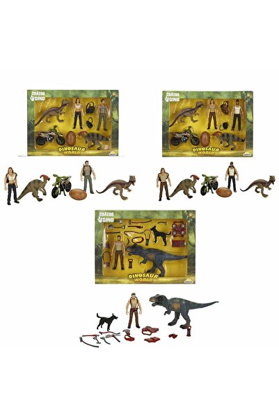 BYCEGU مجموعة ألعاب على شكل ديناصور مع ملحقات