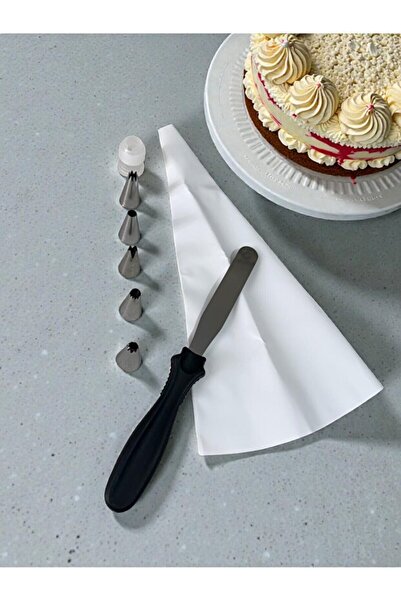 Kitchen Dream Cream Piping Bag Set 8 Pieces Cream Cake Decorating Bag with St...