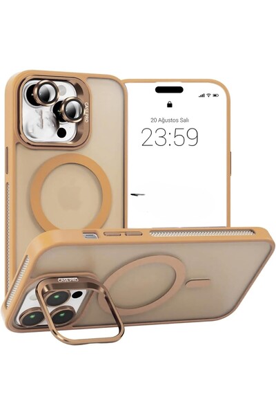 HappyCase iPhone 14 Plus Uyumlu Stantlı Kılıf Case Pro Tank Kılıf Lens Koruyu...