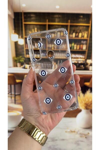 Vip Case Redmi Note 8 Compatible Evileye Patterned Transparent Shock-Absorbin...
