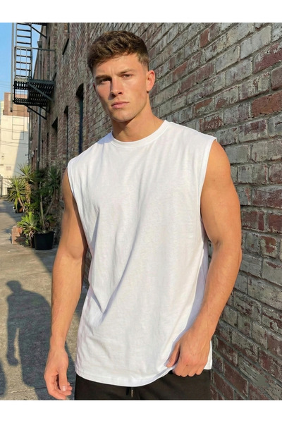 Pear Wear Unisex Plain Sleeveless Zero Sleeve T-Shirt