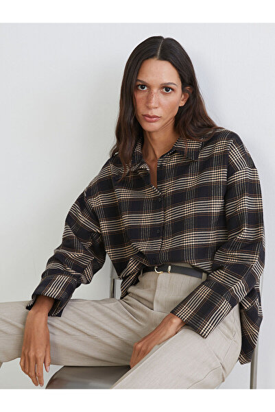 LC Waikiki Plaid Oversize Women's Shirt