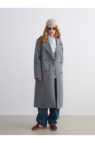 LC Waikiki Özmarka New Season Belted Double-Breasted Collar Women's Cashmere ...