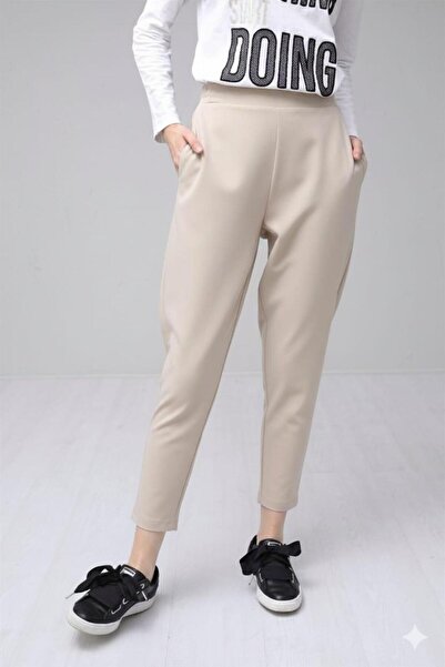 Moodbasic Carrot Cut Crepe Pants