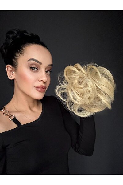 Suzan Peruk Pratik Saçlı Lastikli Topuz Tokası Renk seçenekli Takılıış videolu