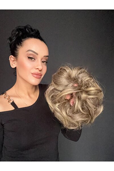 Suzan Peruk Pratik Saçlı Lastikli Topuz Tokası Renk seçenekli Takılıış videolu