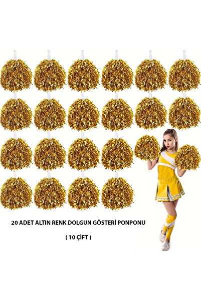 PS Drop 10 Çift ( 20 Adet ) Altın Renk 23 Nisan 19 Mayıs 29 Ekim Okul Gösteri...