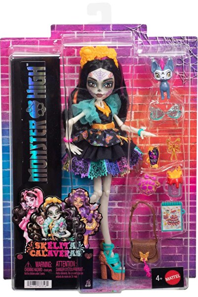 MONSTER HIGH Ana Karakter Bebekler HPD53 - Siyah Elbiseli Skelita Calaveras J...