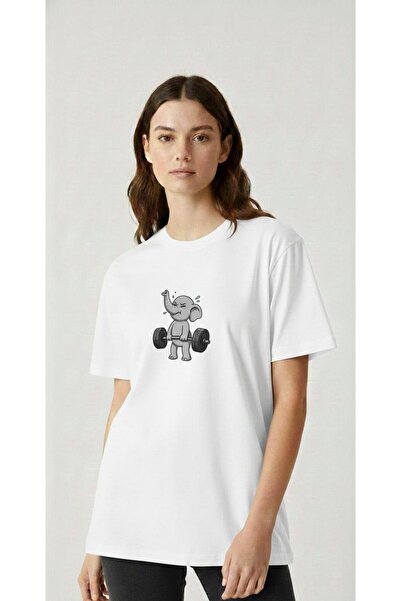 playwear PLAY WEAR FİL AĞIRLIK BEYAZ (Μαύρο T-Shirt με κοντό μανίκι, λαιμόκοψ...