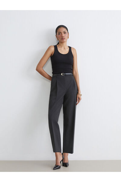 LC Waikiki Vizyon Νέα Σεζόν Γυναικείο Παντελόνι Σιγάρετ με Ζώνη στη Μέση και ...