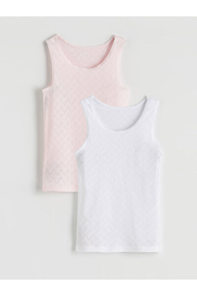 LC Waikiki Peak New Season Crew Neck Girls' Tank Top 2-Pack