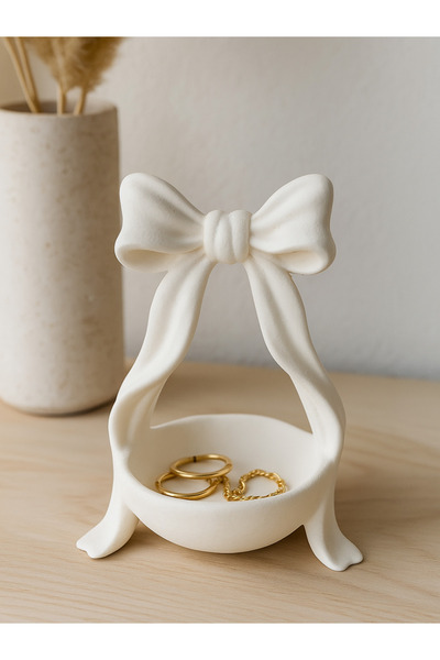Gonulella Decorative Jewelry Box Jewelry Bowl Ribbon Ring Dish