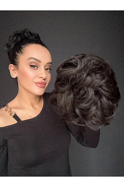 Suzan Peruk Pratik Saçlı Lastikli Topuz Tokası Renk seçenekli Takılıış videolu