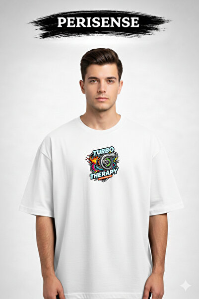 YRN COLLECTION Μπλουζάκι Unisex Turbo Therapy με στάμπα, από χτενισμένο βαμβά...