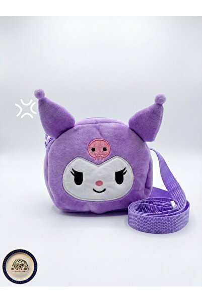 hesperides Kuromi Karakter Figürlü Mor Peluş Mini Omuz Çantası