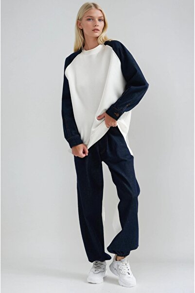 Lijuri Jean Detailed Jogger Tracksuit Set 10307