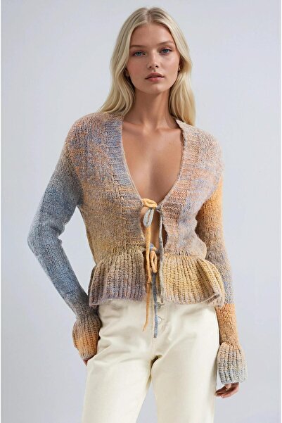 Lijuri Colorful Short Knit Cardigan 5198