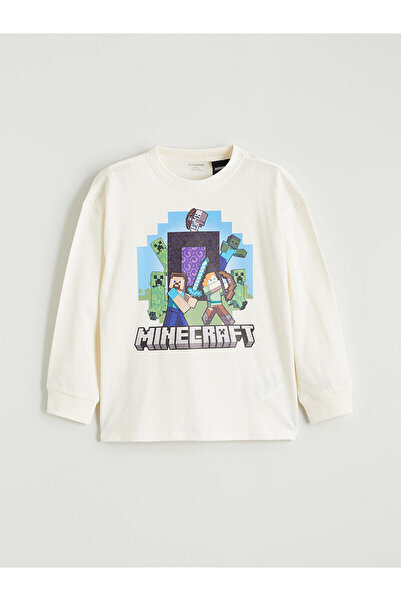 LC Waikiki UZG Store'den Stilinizi Oluşturun Bej Minecraft Baskılı Erkek Çocu...