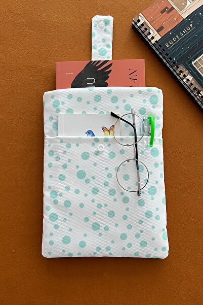 Outlet Çarşım Κάλυμμα βιβλίου από λινό με τσέπη με μοτίβο πουά Δώρο για τους ...