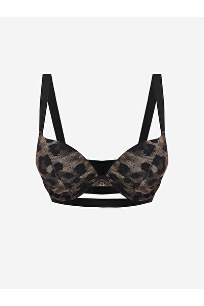 LC Waikiki Peak Yeni Sezon Balenli Dolgulu Leopar Desenli Fantezi Tişört Sütyen