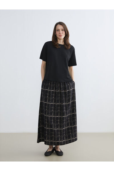 LC Waikiki Özmarka Fusta evazată Belmando cu model și talie elastică, din nou...