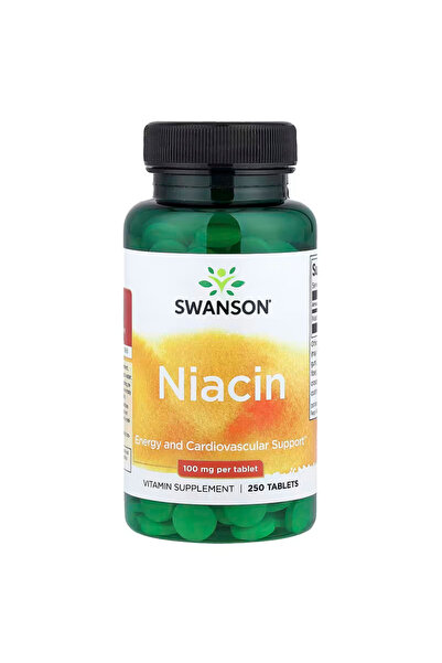 SWANSON , Niacin B3 Vitamin Energy and Cardiovascular 100 mg 250 Tablet