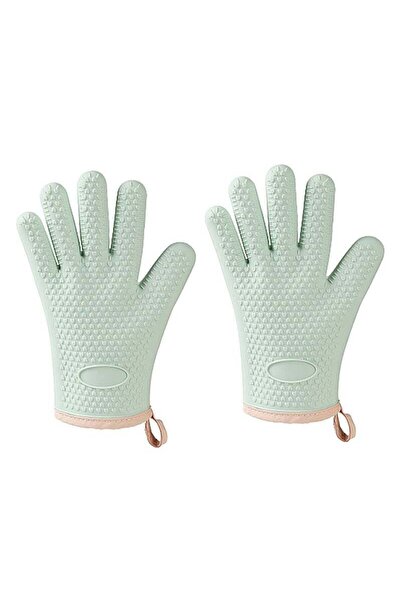 Arabest 2 Pack Light Green Oven Gloves, Super Grip, Waterproof, for Cooking &...