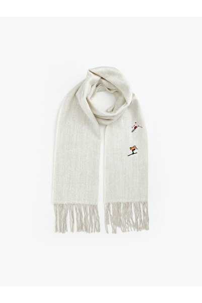 LC Waikiki Eșarfă pentru femei cu ciucuri Özmarka New Season