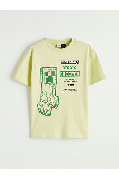LC Waikiki Vlastita nova sezonalska Minecraft Štampano majica za dečake