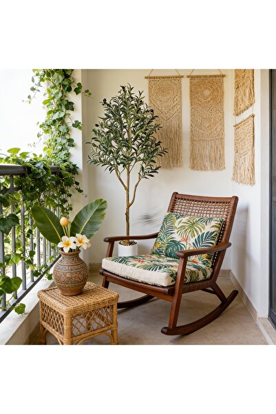 SCHENKERO شجرة زيتون صناعية بطول 182 سم - للاستخدام الداخلي والخارجي