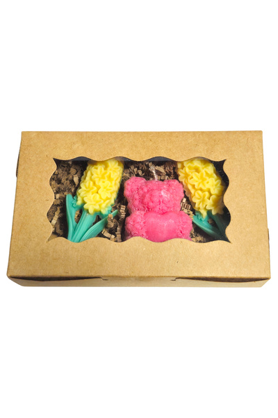 Fresh Candles Gift Set model C4 with 3 scented candles, 120g