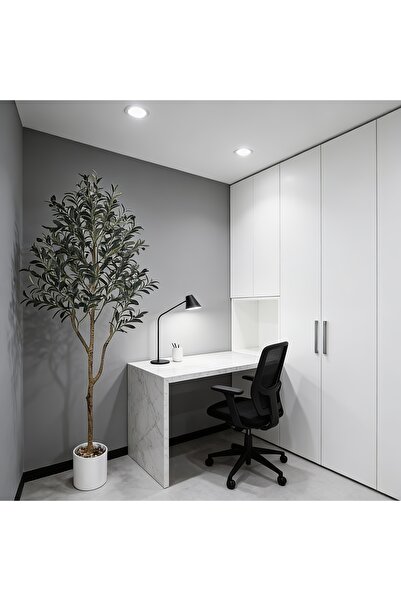 SCHENKERO شجرة زيتون صناعية بطول 182 سم - ديكور للمهرجانات والأعياد