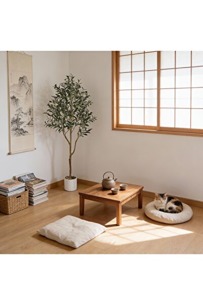 SCHENKERO شجرة زيتون اصطناعية عملاقة بطول 240 سم - ديكور ردهة الفندق