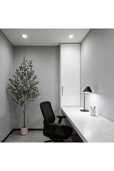 SCHENKERO شجرة زيتون اصطناعية صغيرة الحجم بطول 120 سم - ديكور للطاولة