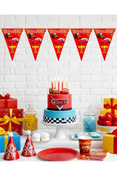 Evabrite مجموعة رايات عيد الميلاد بتصميم سيارات سبارك ماكوين - ديكور حفلات بع...