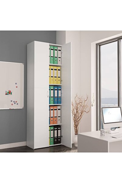 vidaxl Office Cabinet White 60x32x190 cm Engineered Wood