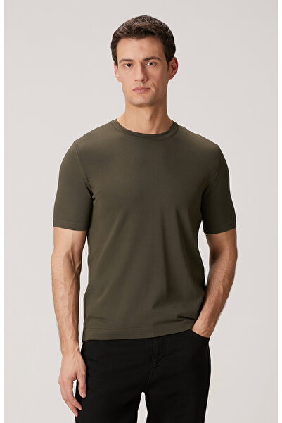 Network Haki Kısa Kollu Kazak