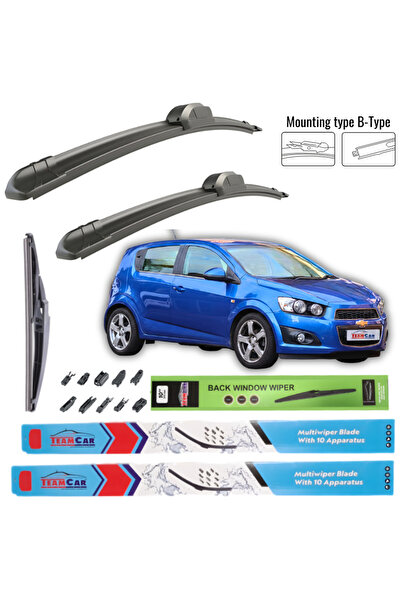TEAMCAR Wipers Chevrolet Aveo (T300) HATCHBACK 2011- 2017 Complete set