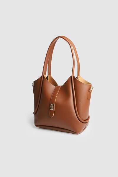 Store Becas Mlodel Women's Leather Bag with Makeup Bag and Strap