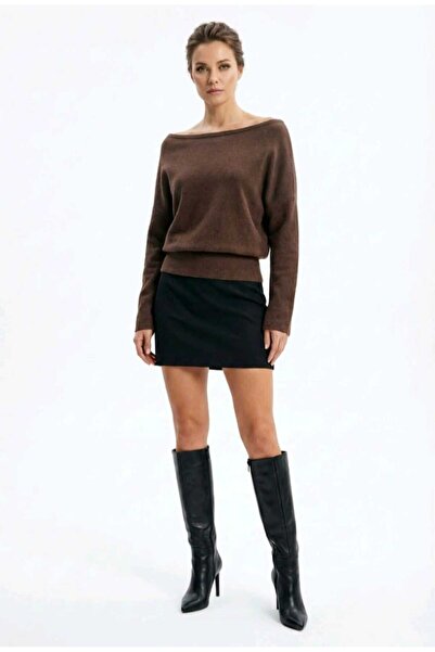 KANİKEY Kadın Kışlık Kayık Yaka Bluz