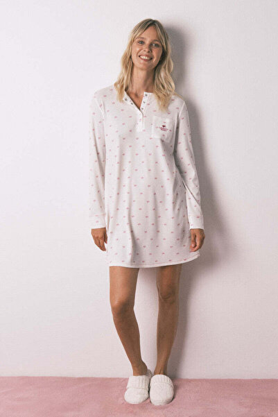 Women'secret Waffle fabric midi nightgown